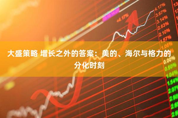 大盛策略 增长之外的答案：美的、海尔与格力的分化时刻